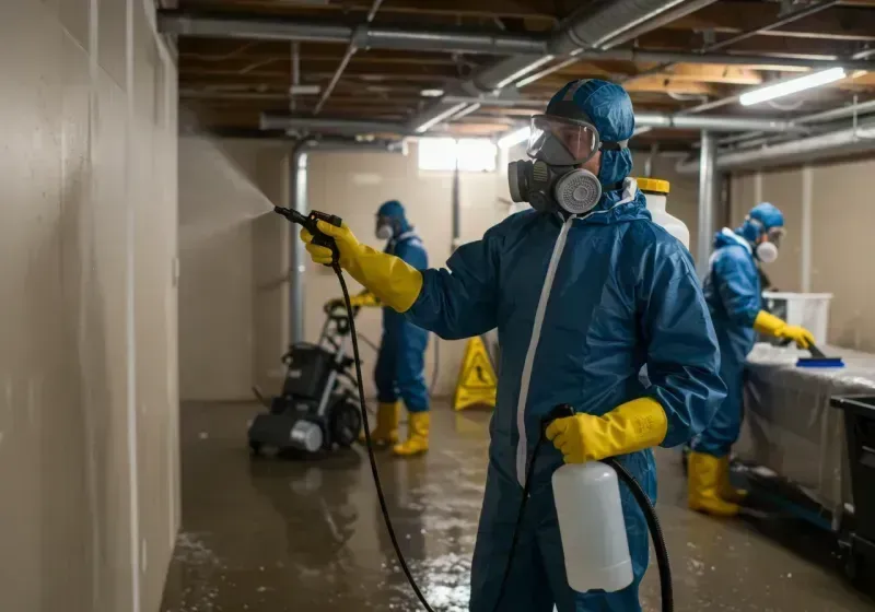 Basement Sanitization and Antimicrobial Treatment process in Okemos, MI